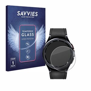 Savvies Panzerglas für Samsung Galaxy Watch 6 Classic (43 mm) Echtglas 9H-Härte Schutzglas Klar