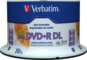 Verbatim 97693, DVD+R DL, 120 mm, Druckbar, 50 Stück(e), 8,5 GB