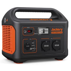 Jackery Explorer 1000, 1002Wh Tragbare Powerstation Mobiler Stromspeicher 1000W (Spitze 2000 W) Leistung, Mobile Solarspeicher für Outdoors Heimwerken