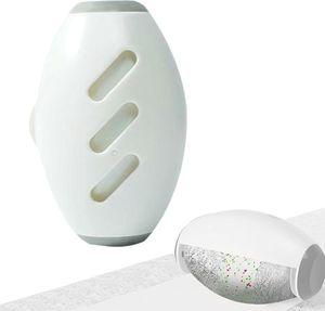 Waschbarer tragbarer Aufkleber, Tierhaarentferner Fusselrolle, Waschbare klebrige Gel Fusselrolle Ball für Haustier Haar, Wiederverwendbarer (Weiß)