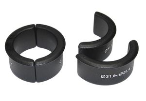 ERGOTEC Reduzierhülsen-Set für Vorbauten schwarz 31,8mm auf 25,4mm