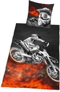 Microfaser-Bettwäsche Motocross 135 x 200/80 x 80 cm Stand.-Var.