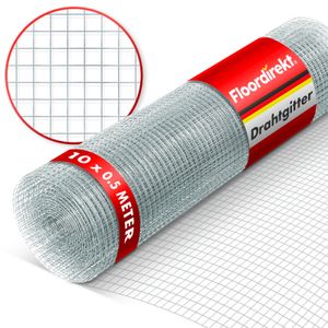 Drahtgitter Verzinkt Maschenweite: 6,3 mm Höhe: 50 cm Länge: 10 m