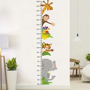 GKA Wandtattoo Messlatte GK12 Kinder Größe messen Kinderzimmer Safari Wandaufkleber Wandsticker Aufkleber für Tür Wand Schrank 200 cm
