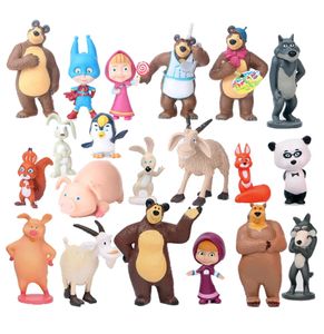 20pc Masha und der Bär Action Figur Anime Modell Cartoon Spielzeug