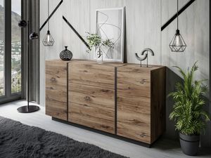 Kommode mit Schubladen ONYX LOFT Flagstaff Eiche Push-to-open System