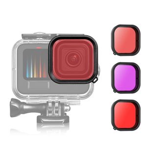 INF Vodotesný potápačský filter pre GoPro Hero 11/10/9 Red