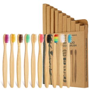 10 Stück Natrliches Holz Zahnbürste für Kinder Weichen Borsten Umweltfreundliches Zahnbrste, Plastikfrei, BPA Frei, Bioabbaubare