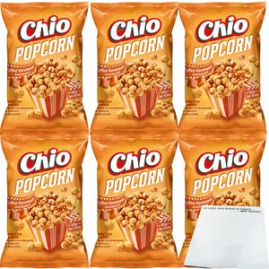 Chio Ready Made Popcorn Toffee Karamell 6er Pack (6x120g Packung) + usy Block