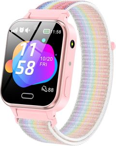 Smartwatch Kinderuhr Phone 1,62 Touchscreen mit Anruf, SOS, 22 Spiele, Musik, Kamera, Wecker, Taschenlampe, Kinderuhr Geschenk für Kinder