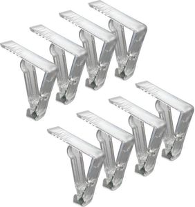8er Set Tischtuchklammer transparent