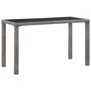 vidaXL Záhradný stôl antracit 123 x 60 x 74 cm Poly ratan