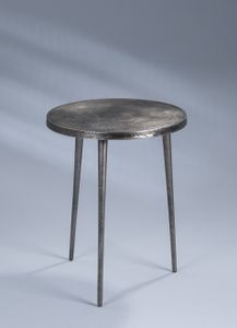 Couchtisch / Beistelltisch /Tischset Casandra 2 in grau - Metall - Durchmesser 40cm, Höhe 50cm