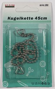 Kugelkette Stöpselkette 45cm Waschbeckenkette Kette für Abflußstöpsel Metall