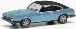FORD Capri II mit Metallblauem Vinyldach, HER430807-002, Maßstab1/87, HERPA