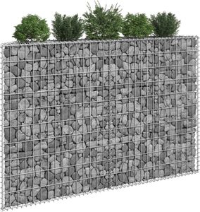 vidaXL Gabionové zvýšené lôžko Trapézový tvar Pozinkovaná oceľ 150x20x100 cm