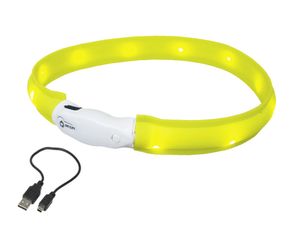 NOBBY LED Leuchtband breit "VISIBLE", gelb, M, 25 mm, 55 cm