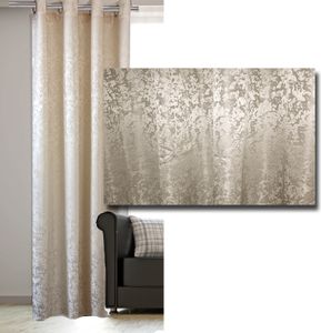 JEMIDI Vorhang blickdicht 140x245cm - Gardine mit Ösen Anbringung - Ösenschal Dekoschal Glanz Optik - 100% Polyester für Wohnzimmer Schlafzimmer