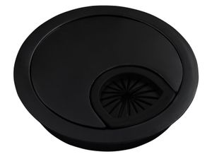 Kabeldurchführung McPower "WB-02" aus Metall, schwarz, Ø70mm