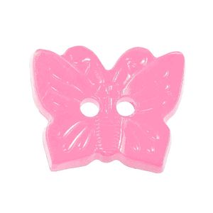 10 Kinderknöpfe Schmetterling, 16 x 13 mm, rosa