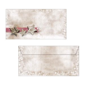 SIGEL DU049 Weihnachts-Briefumschläge, Winter Chalet, DIN lang (110x220 mm), 90 g/m², 25 Umschläge