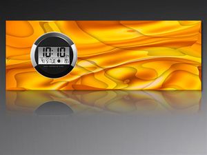 6116 Dixtime Digitálne dizajnové nástenné hodiny, moderné hodiny do obývacky 35x100cm