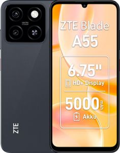 Blade A55 4GB + 64GB Black Smartphone