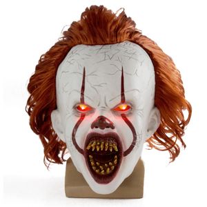 Halloween-Maske Gruselig Pennywise Scary Clown Vollgesicht Horror Kostuem Party Festival Cosplay Dekoration Prop fuer Erwachsene