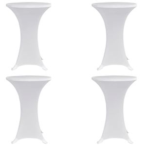 Prolenta Prémiové návleky na barové stoly 4 ks Ø 80 cm biele strečové