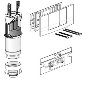 Friabloc WC -Modernisierungsset mit Betätigungsplatte weiss-alpin - 33 08 01