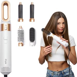 Dryze Airstyler Cremeweiß/Gold Edition – Lockenstab – Haartrockner – Haartrocknerbürste und Haarglätter in 1