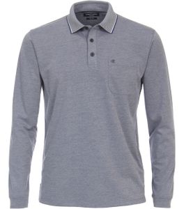 Casa Moda - Herren Polo-Shirt Langarm (433995300), Größe:XXL, Farbe:Blau (105)
