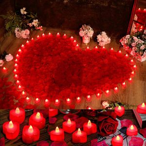 24 Stück Led Elektrische Teelichter Herzform Flackernde Flamme Led Kerzen Batteriebetrieben Für Valentinstag Hochzeit Tisch Party Dekor
