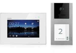 Balter EVO Video-Türsprechanlage 7" Monitor x1 Touchscreen 2-Draht BUS Komplettsystem für Einfamilienhaus, Aufputz