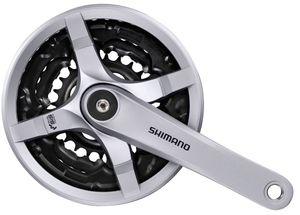 Shimano Tourney FCTY501 Kettenradgarnitur Kurbel 24-34-42 Zähne 175mm silber