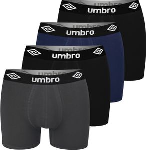 UMBRO Pánské boxerky Bavlna 4 balení | Elastické, měkké spodní prádlo pro muže | Ideální střih | Perfektní pohodlí, kvalita, XXL