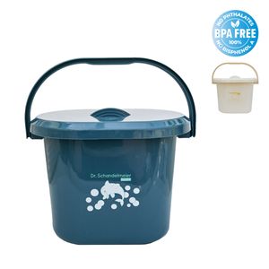 Dr. Schandelmeier Windeleimer Hochwertiger 10 Liter Windelbehälter mit Deckel und Tragegriff Universal-Aufbewahrungsbehälter für Spielzeug BPA-frei, Farbe:Blau