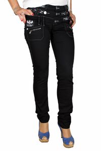 Cipo & Baxx Damen Jeans BJ3130 Schwarz, W34/L32