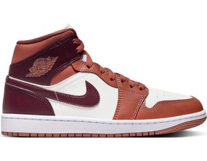 Nike Air Jordan 1 Mid White Dusty Peach Maroon Damen Herren Sneaker 44.5 Nike Air Jordan 1 Mid White Dusty Peach Maroon Damen Herren Sneaker 44.5