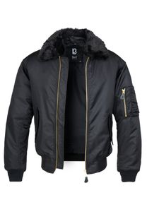 Brandit Jacke MA2 Jacket Fur Collar in Black-XXL