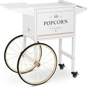 Royal Catering Wagen für Popcornmaschine - 51 x 37 cm - weiß & golden - Royal Catering Wagen für Popcornmaschine - 51 x 37 cm - weiß & golden -