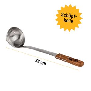 Petromax Schöpfkelle 30 cm mit  Walnussholz-Griff