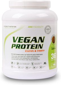 SRS Fit&Health - Vegan Protein | 100% vegan | sehr geringer Östrogenanteil | leckerer Geschmack, tolle Konsistenz | deutsche Premiumqualität (Vanille-Karamell, 900 g)