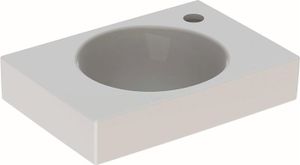 GEBERIT Handwaschbecken Presiosa II 40 cm Hahnloch rechts 273240 600 weiß KeraTect® Spezialglasur