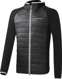 BLACK CREVICE - Herren Hybrid Sportjacke/Fleecejacke | Farbe: Schwarz | Größe: M