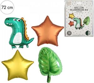 Folienballons Dino Dinosaurier Helium 4 Stück