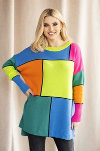 PeeKaBoo Damen Pullover bunt Muster 1