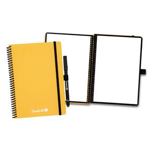 Bambook Colourful Notizbuch - Gelb - A5 - Blanko - Wiederverwendbares Notizbuch, Notizblock, Reusable Notebook