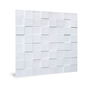 Wandpaneel 3D Profhome 3D 704498 Harmony Cubes Wood Grain White Einrichtungspaneel geprägt in Holz Optik matt weiß 2,2 m2