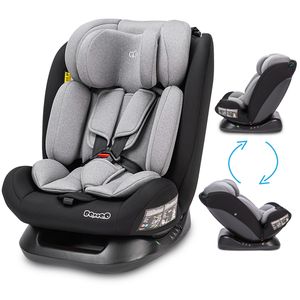 Booboo Safety London Kindersitz i-Size Reboarder, vorwärts  und  rückwärts Einbau, von 40 bis 150 cm, ohne Isofix - Black Grey